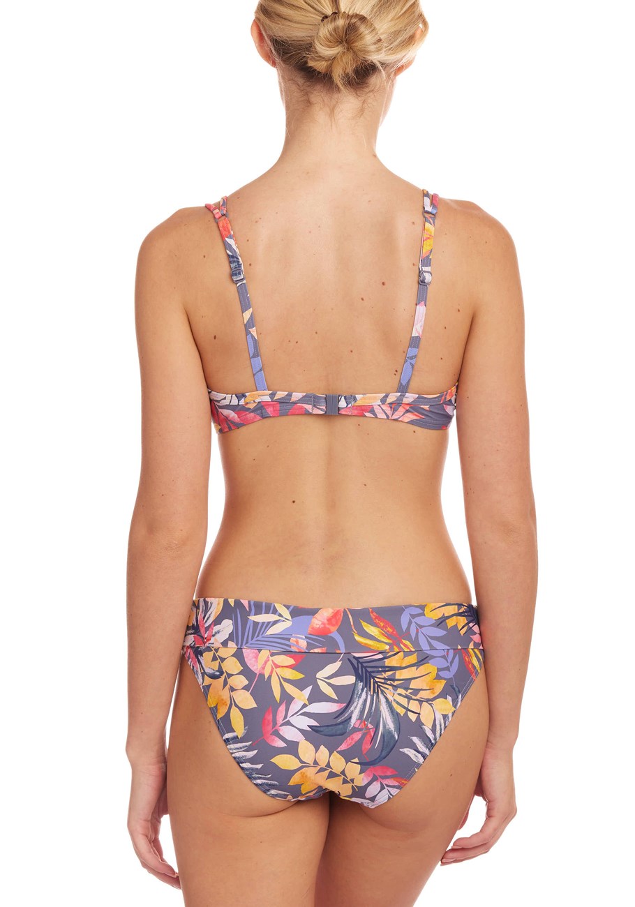 tropical print underwire bikini top