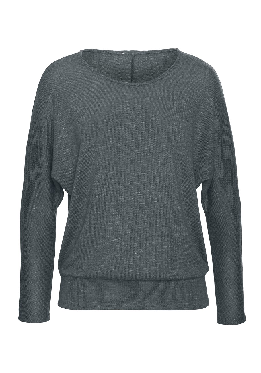 slub knit long sleeve top