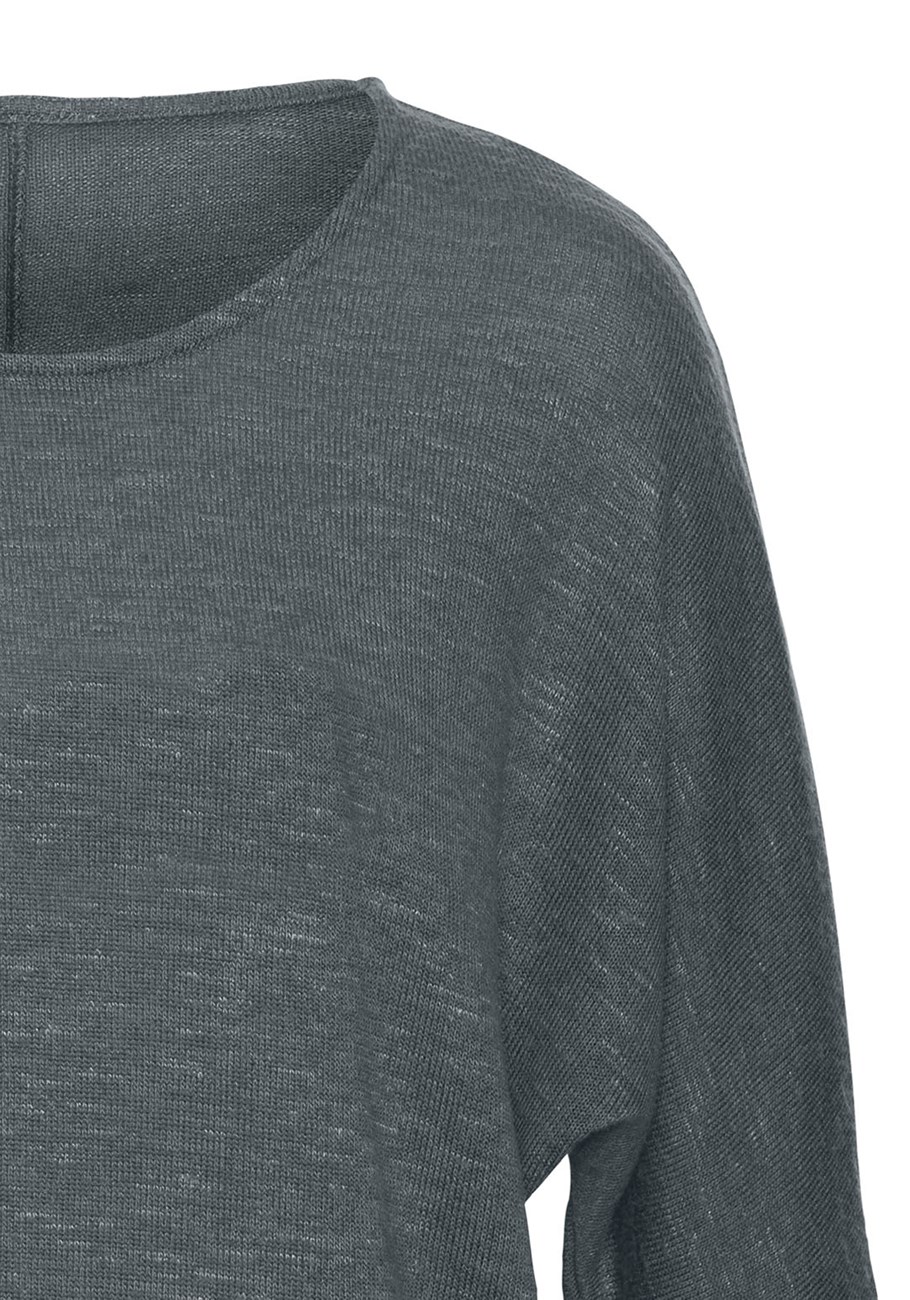 slub knit long sleeve top