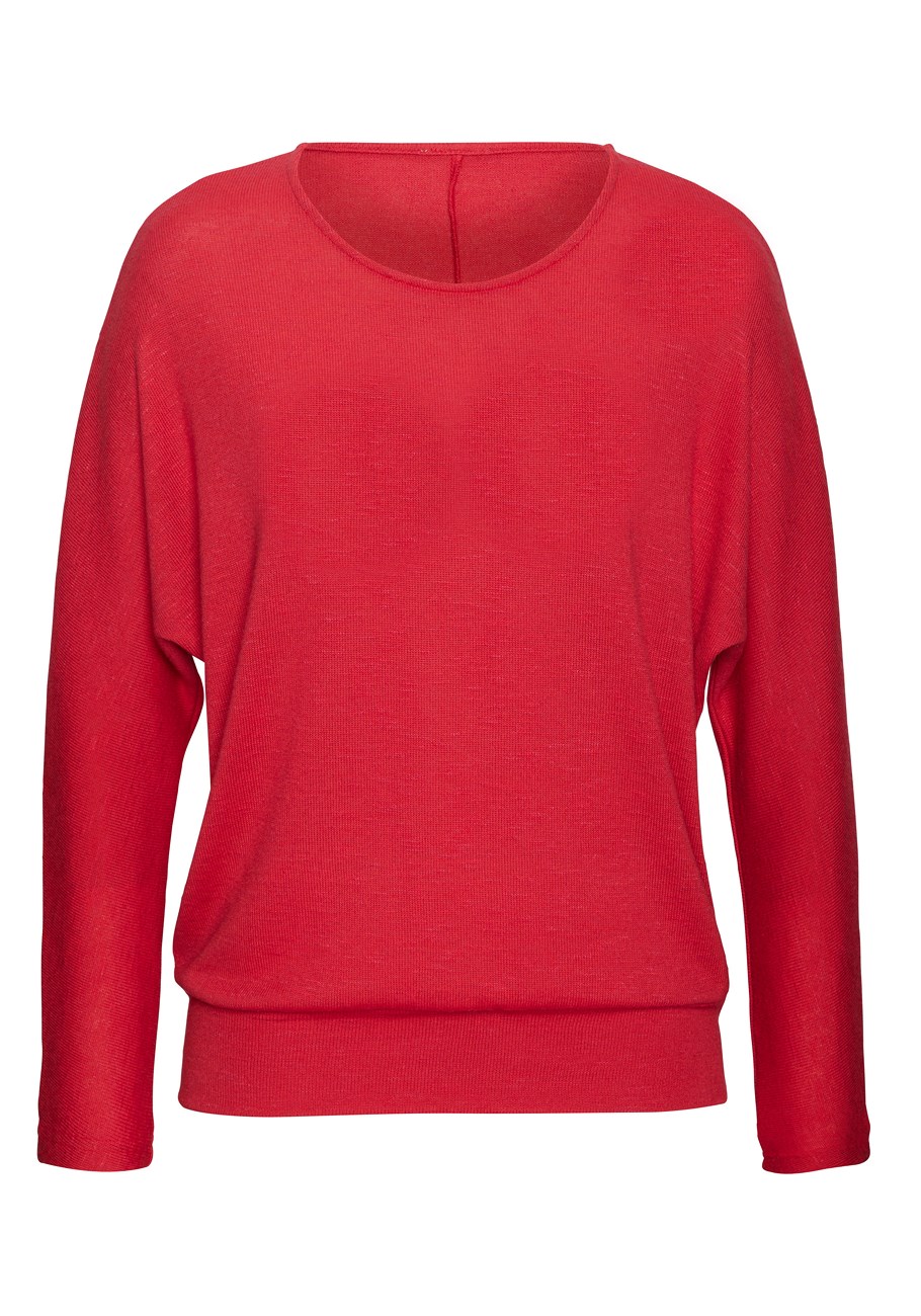 slub knit long sleeve top