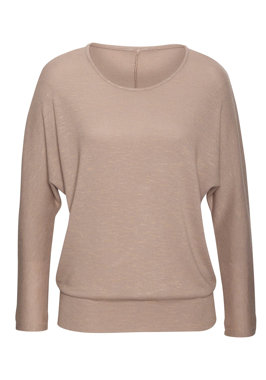 slub knit long sleeve top