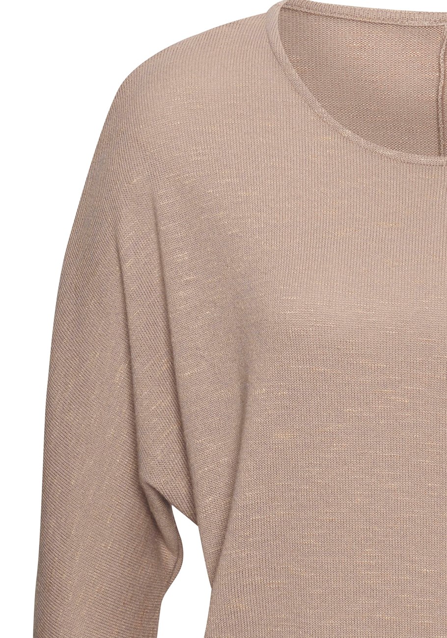 slub knit long sleeve top