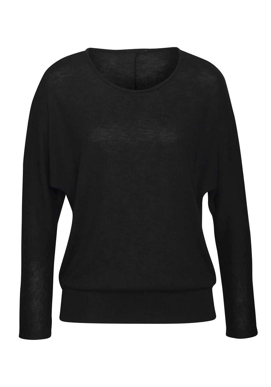 slub knit long sleeve top