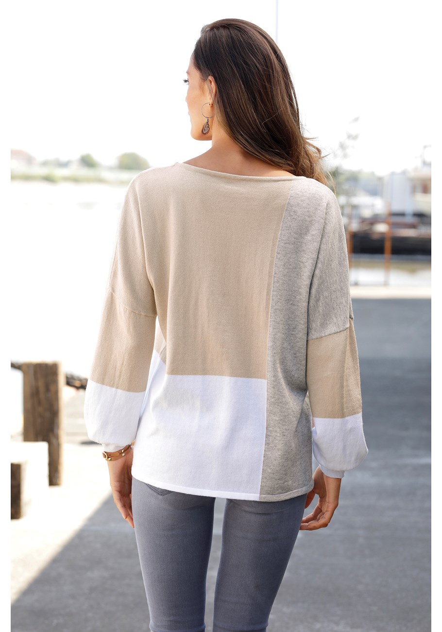 color block sweater