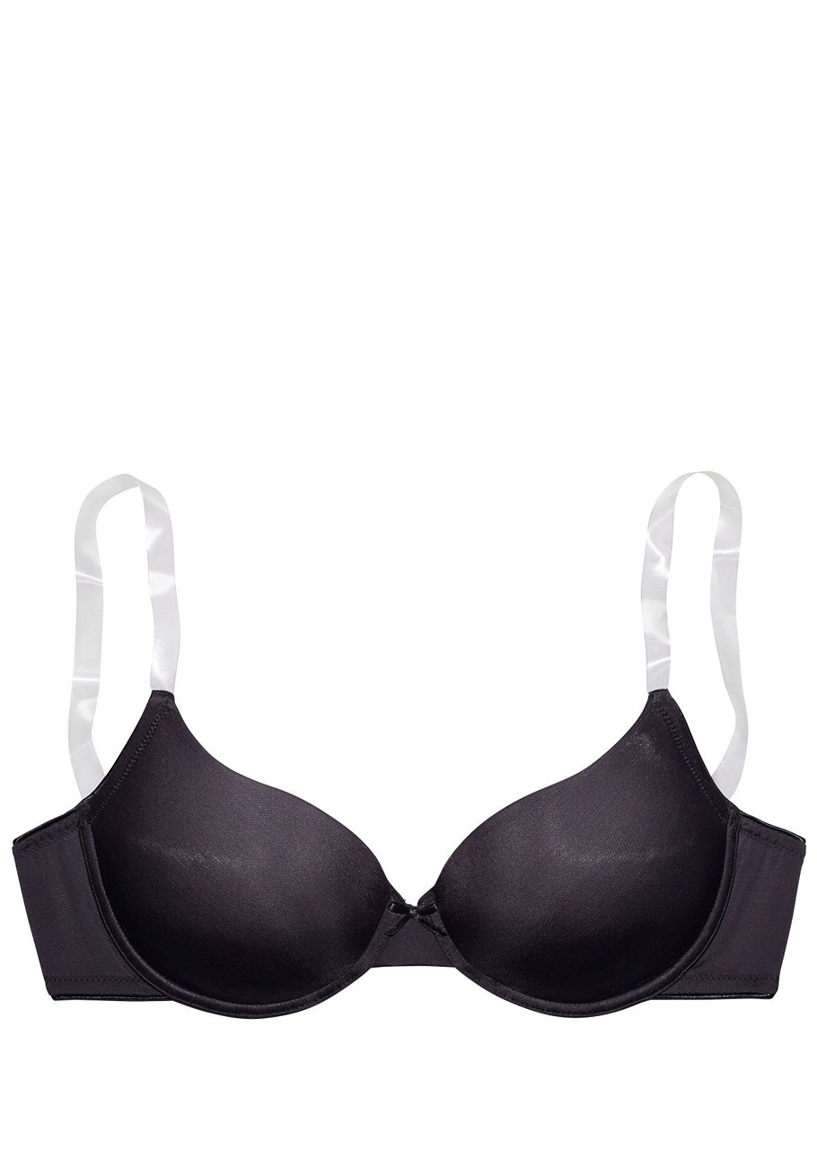 underwire clear strap t-shirt bra
