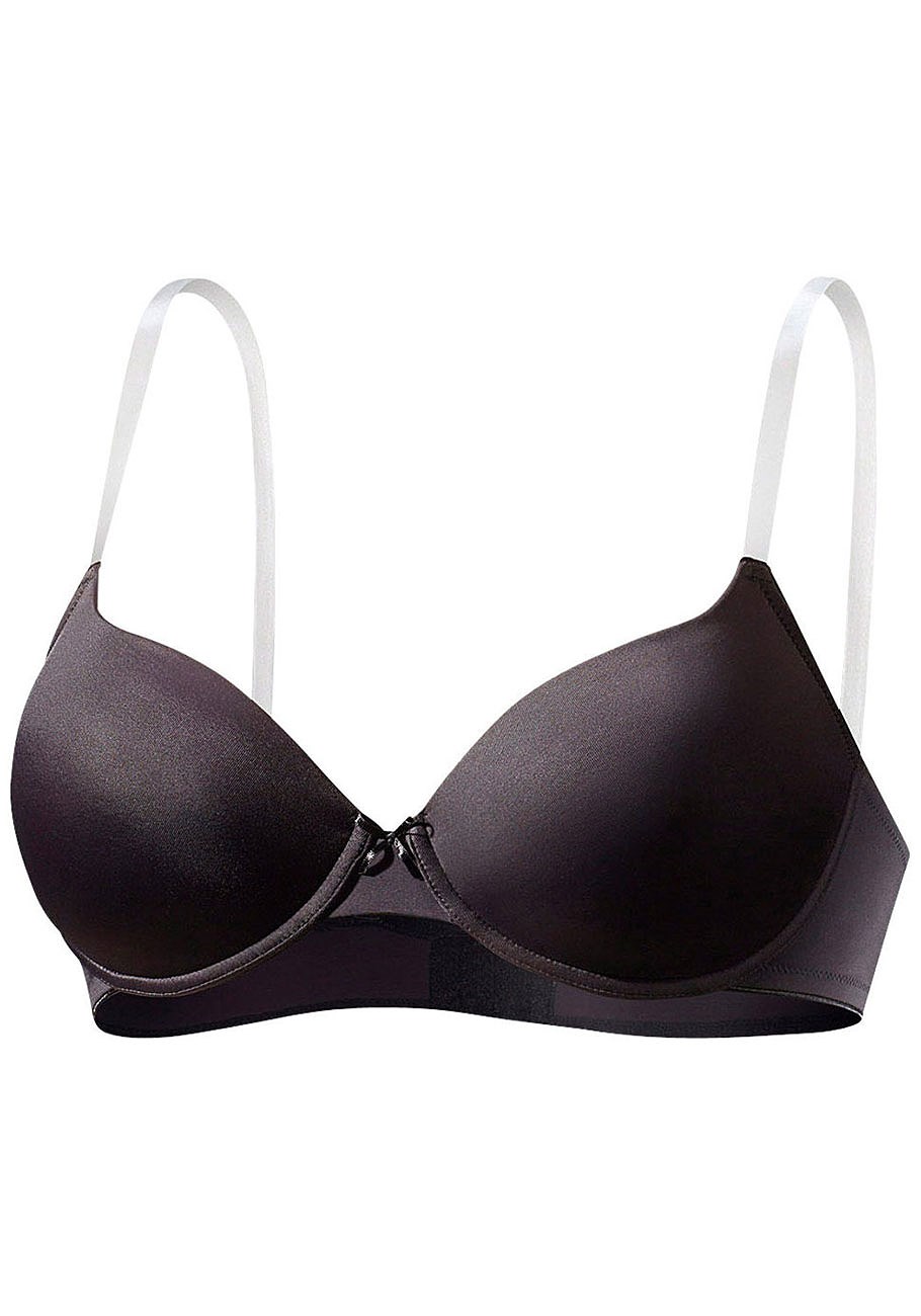 underwire clear strap t-shirt bra