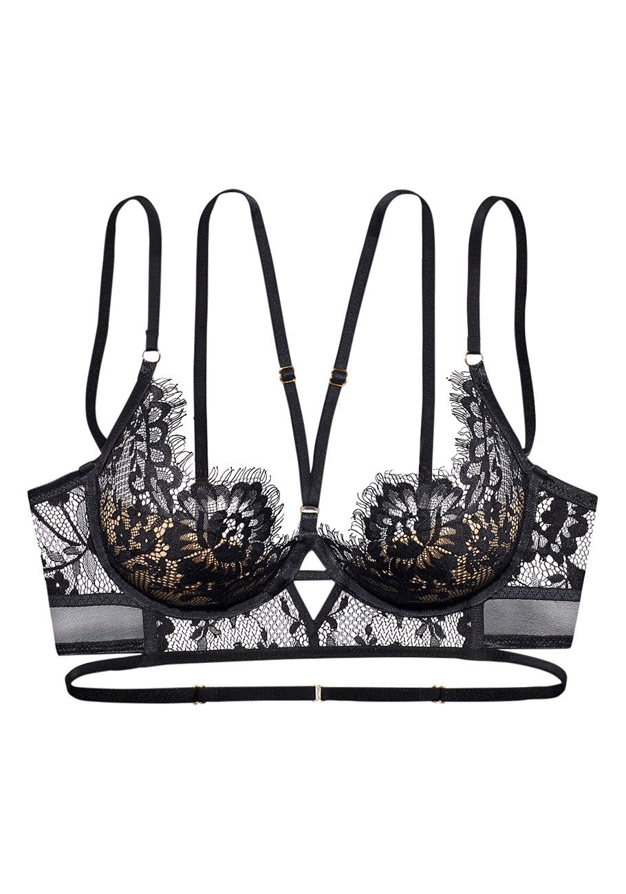 strappy lace push up bra 3 strappy lace push up bra