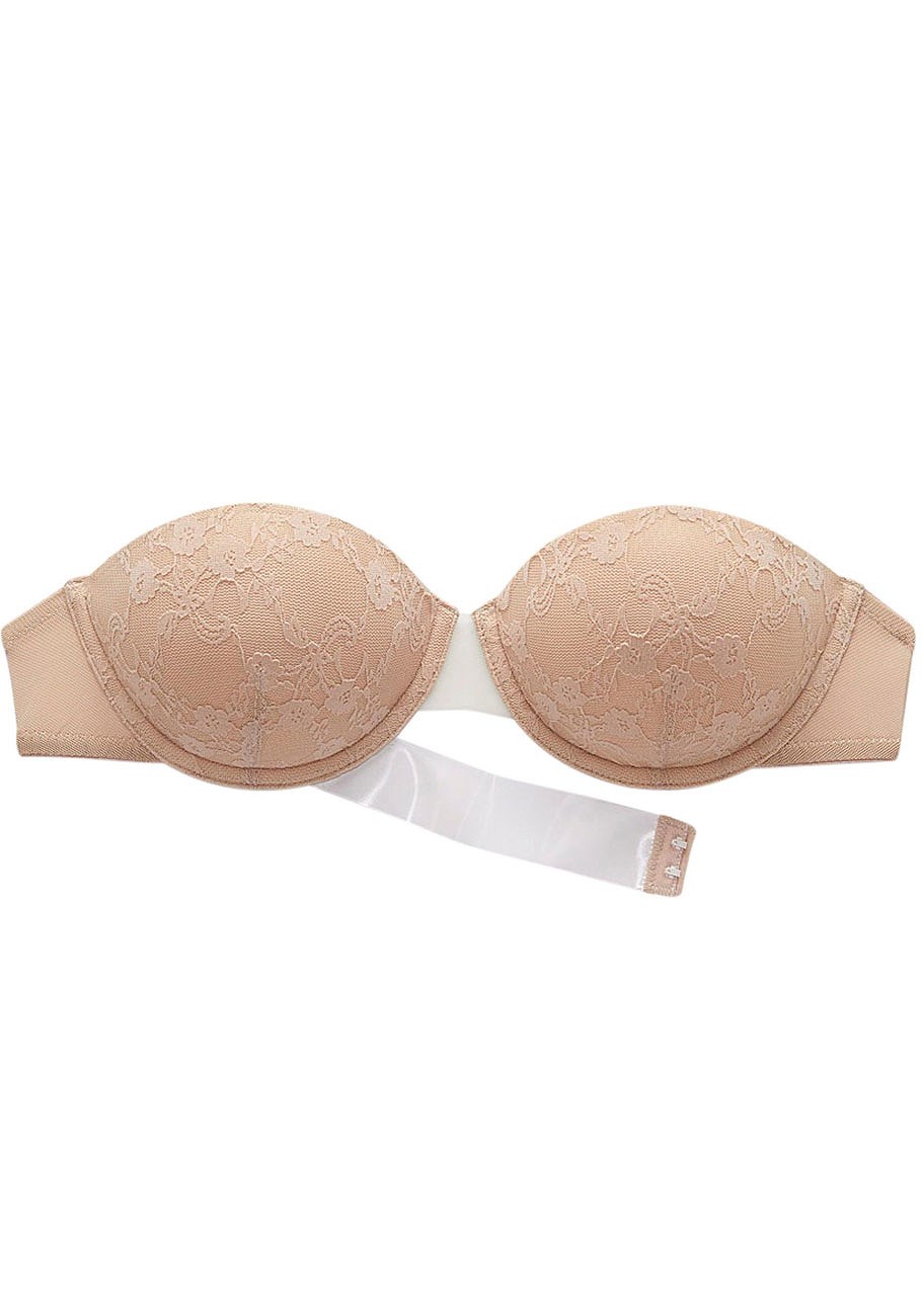 lace accent strapless bra 8 lace accent strapless bra