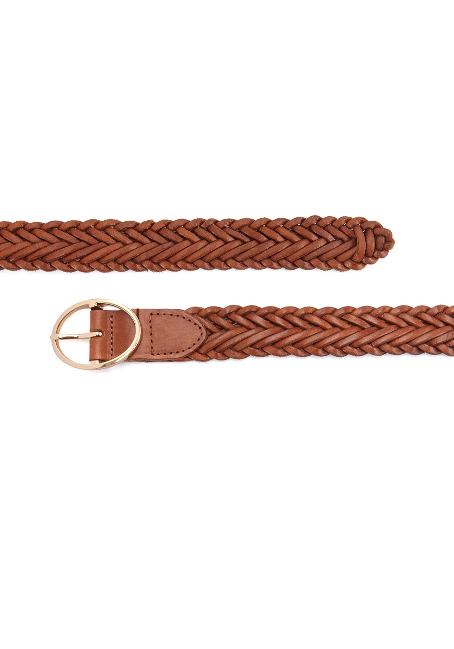 woven leather belt