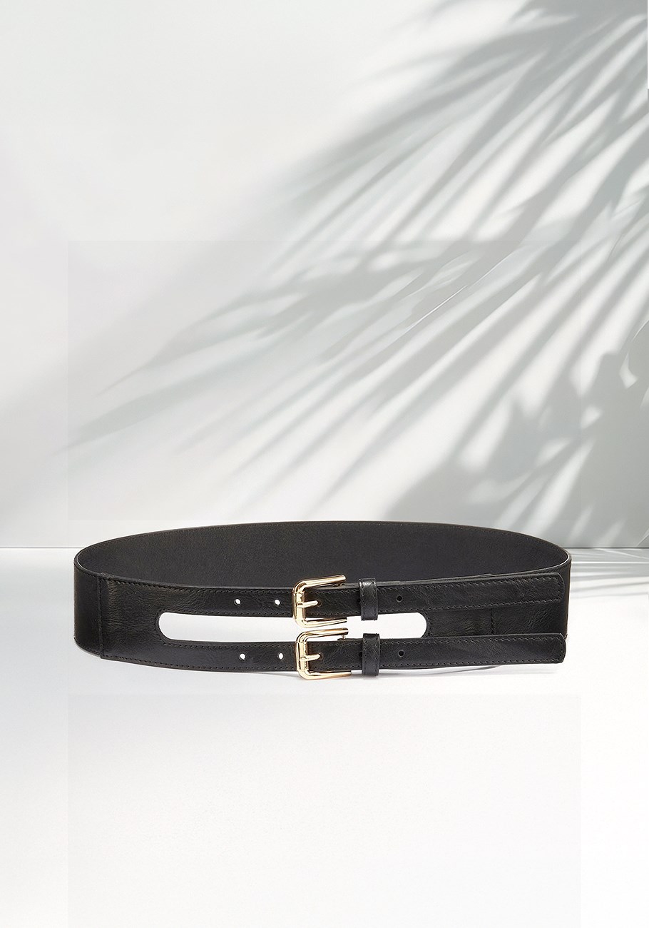 double buckle waist belt