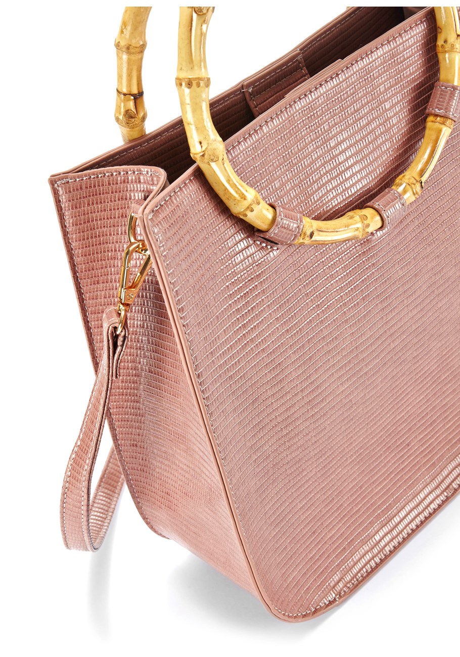 bamboo look handle bag