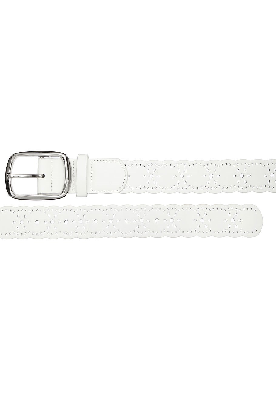 scalloped eyelet belt