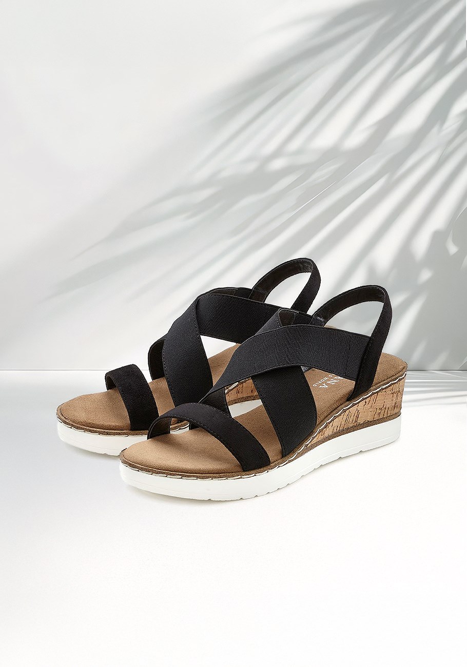 ankle strap wedge sandals