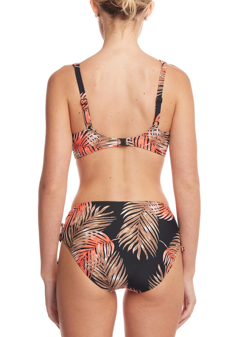 palm print underwire bikini top