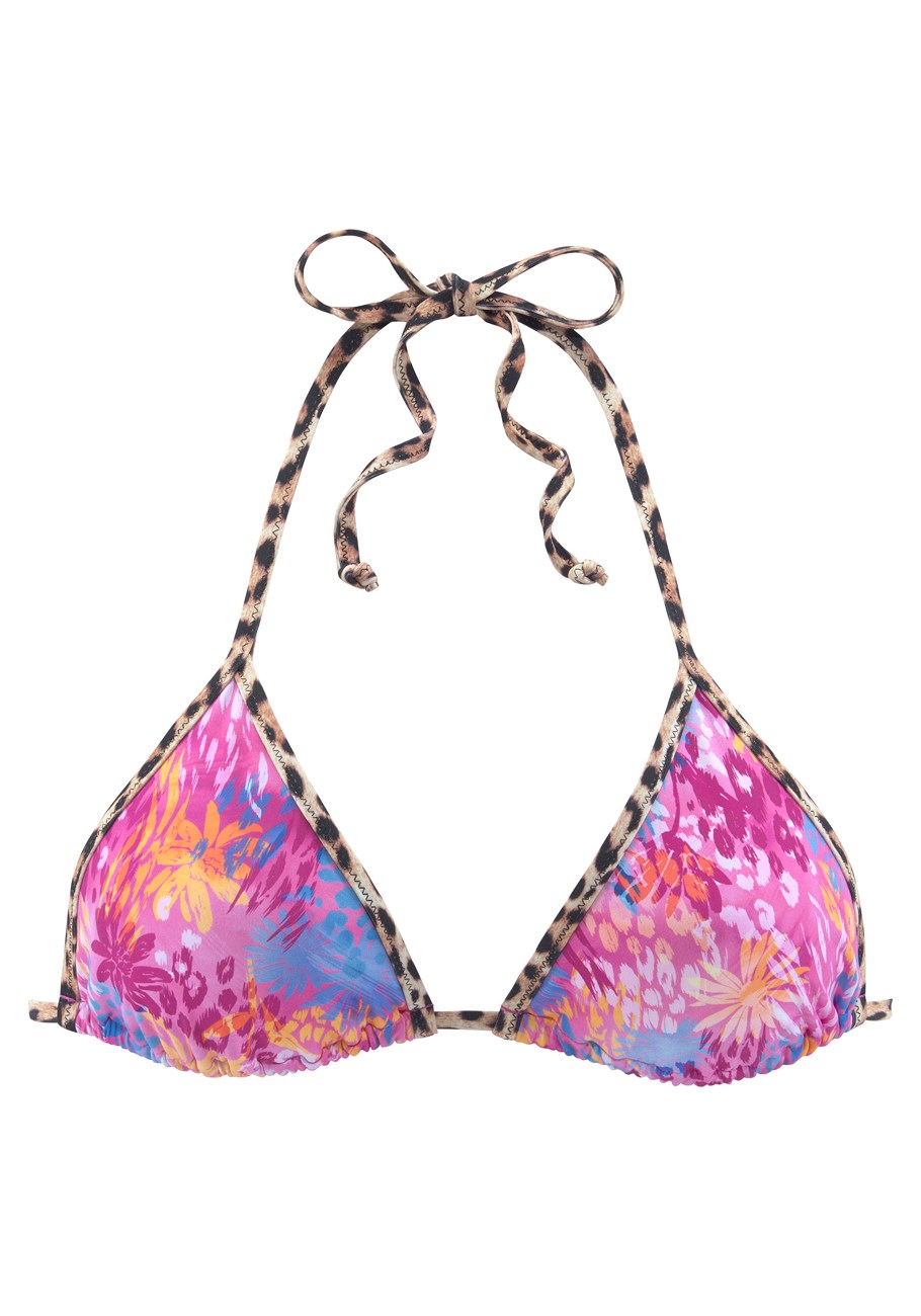 leopard floral triangle bikini top 4 leopard floral triangle bikini top