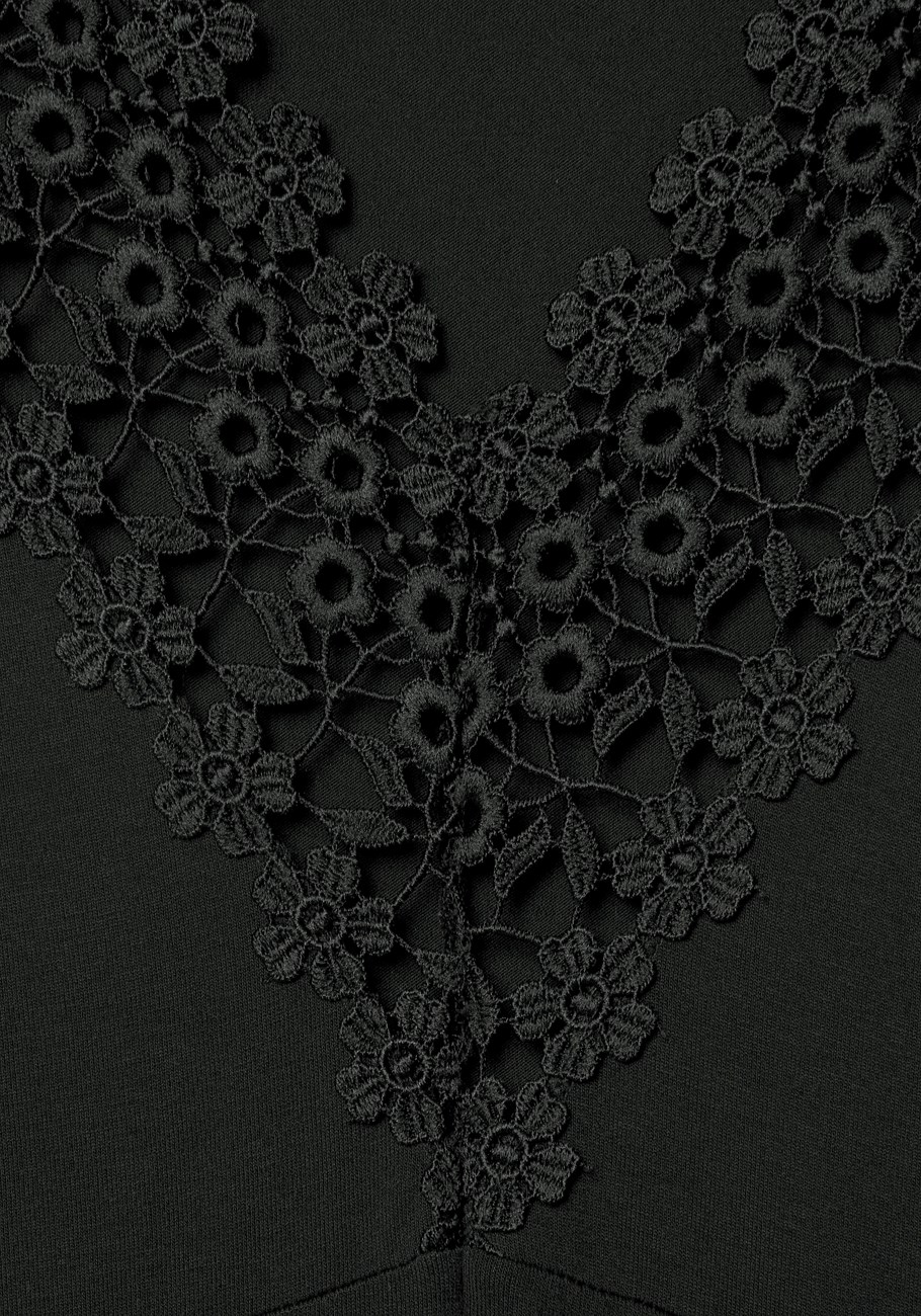 v-back lace accent dress