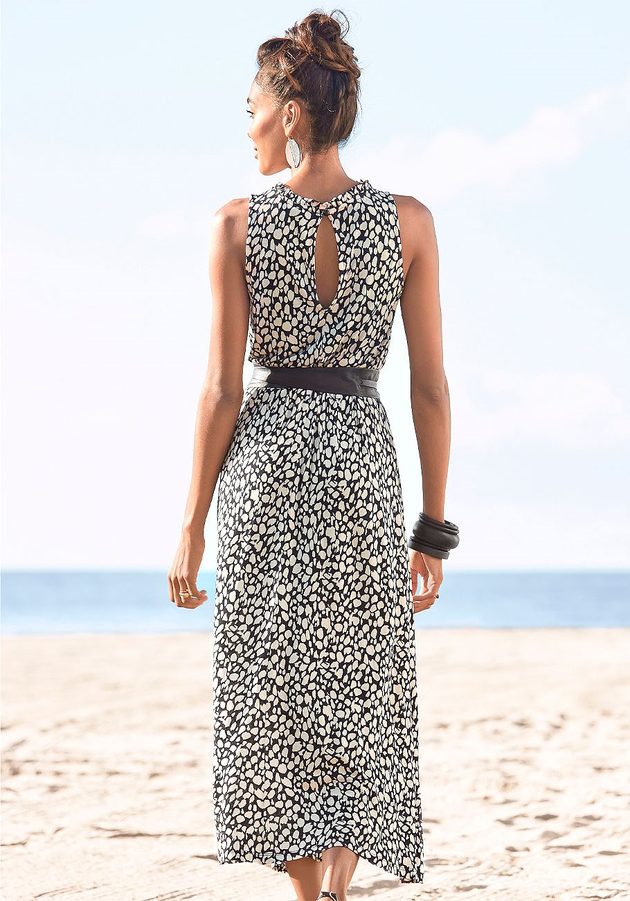 high neck maxi dress