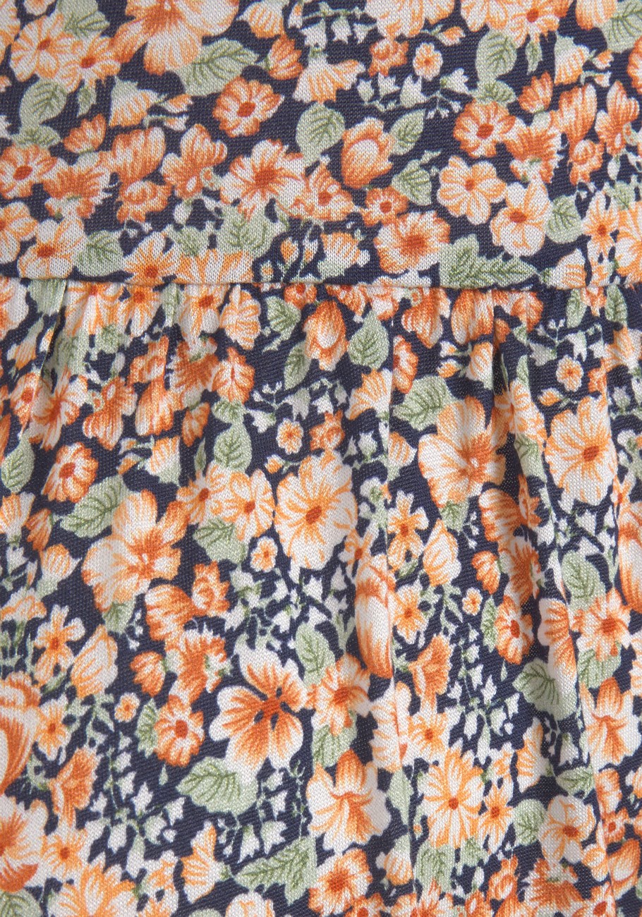 v-neck flounce dress