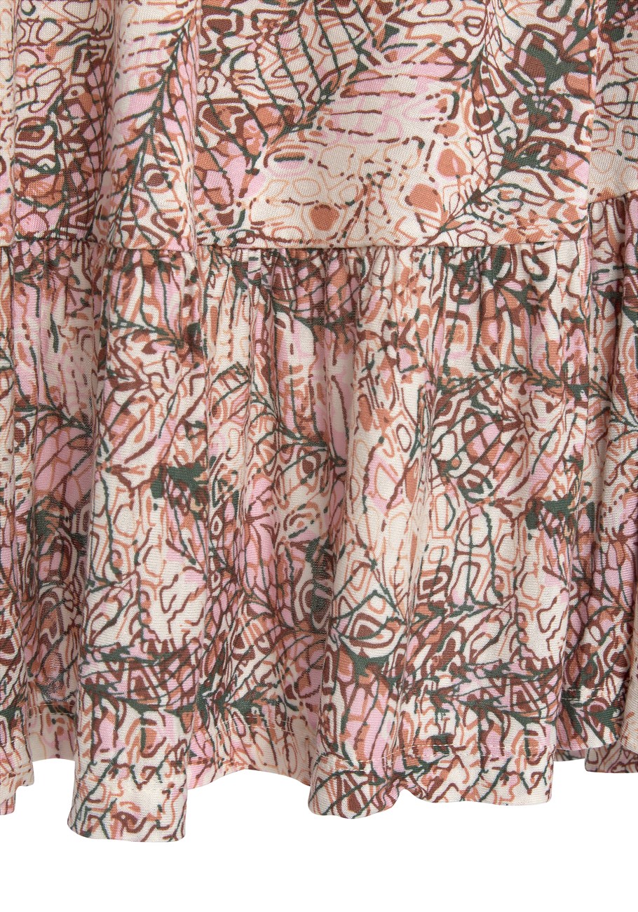 v-neck flounce dress