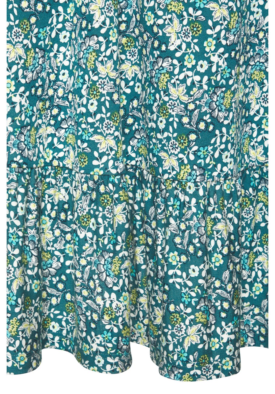 v-neck flounce dress