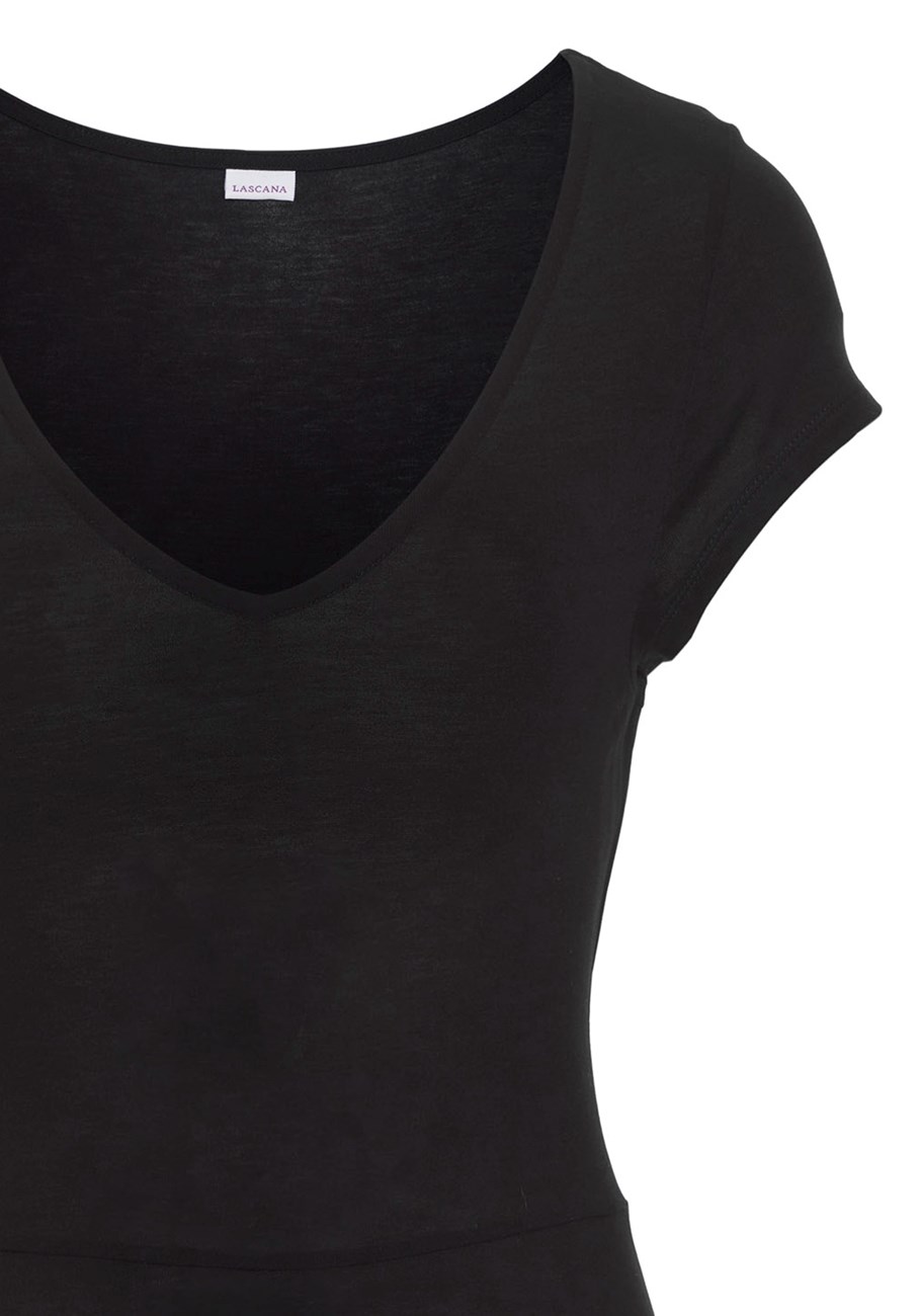 short sleeve v-neck dress