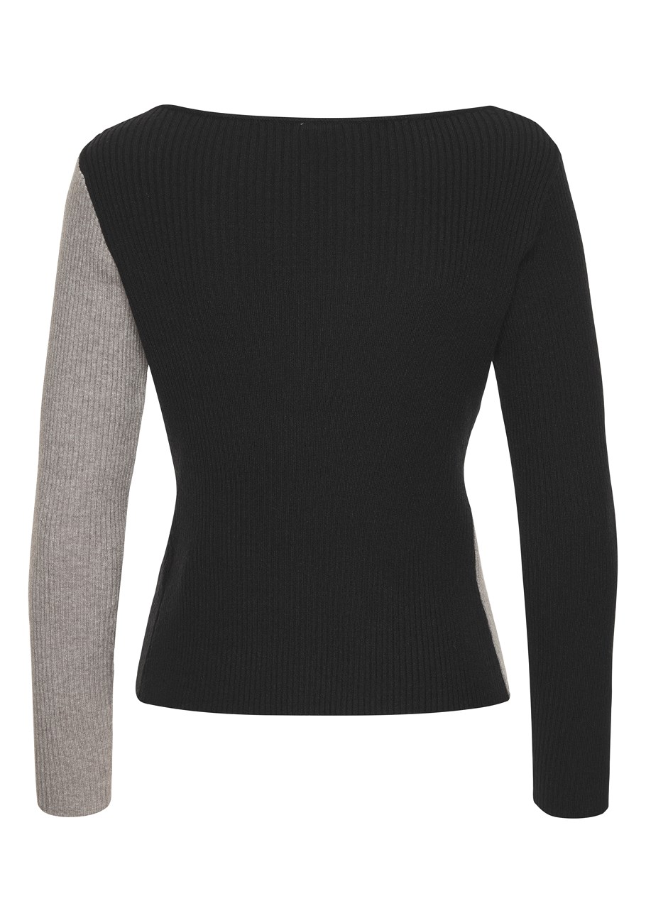 color block crossover sweater 4 color block crossover sweater