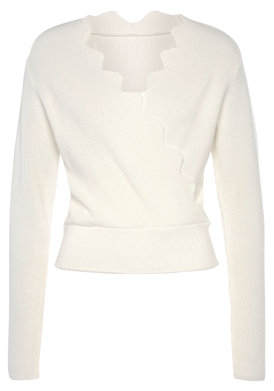 scallop v-neck sweater 18 scallop v-neck sweater
