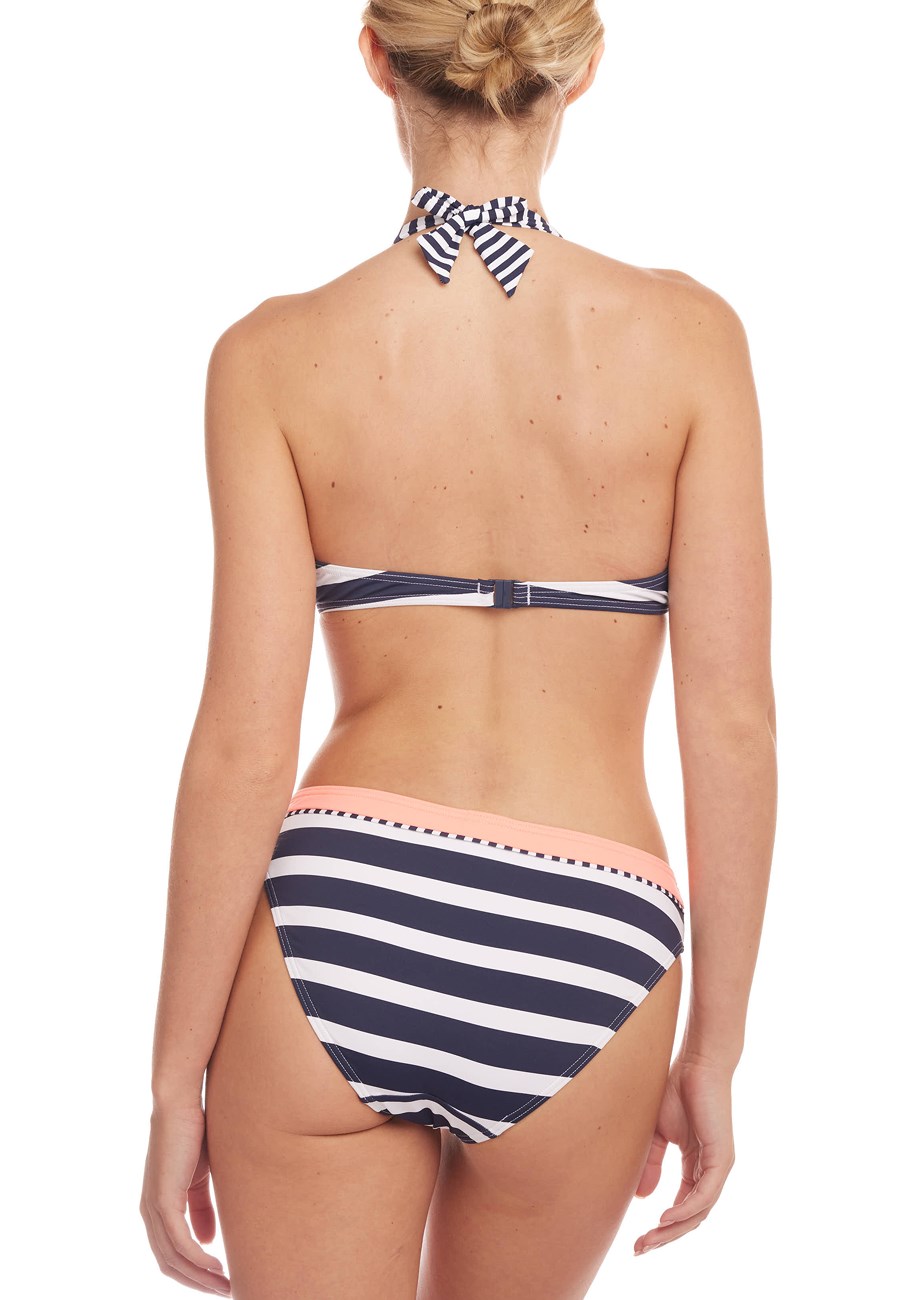 striped underwire bikini top