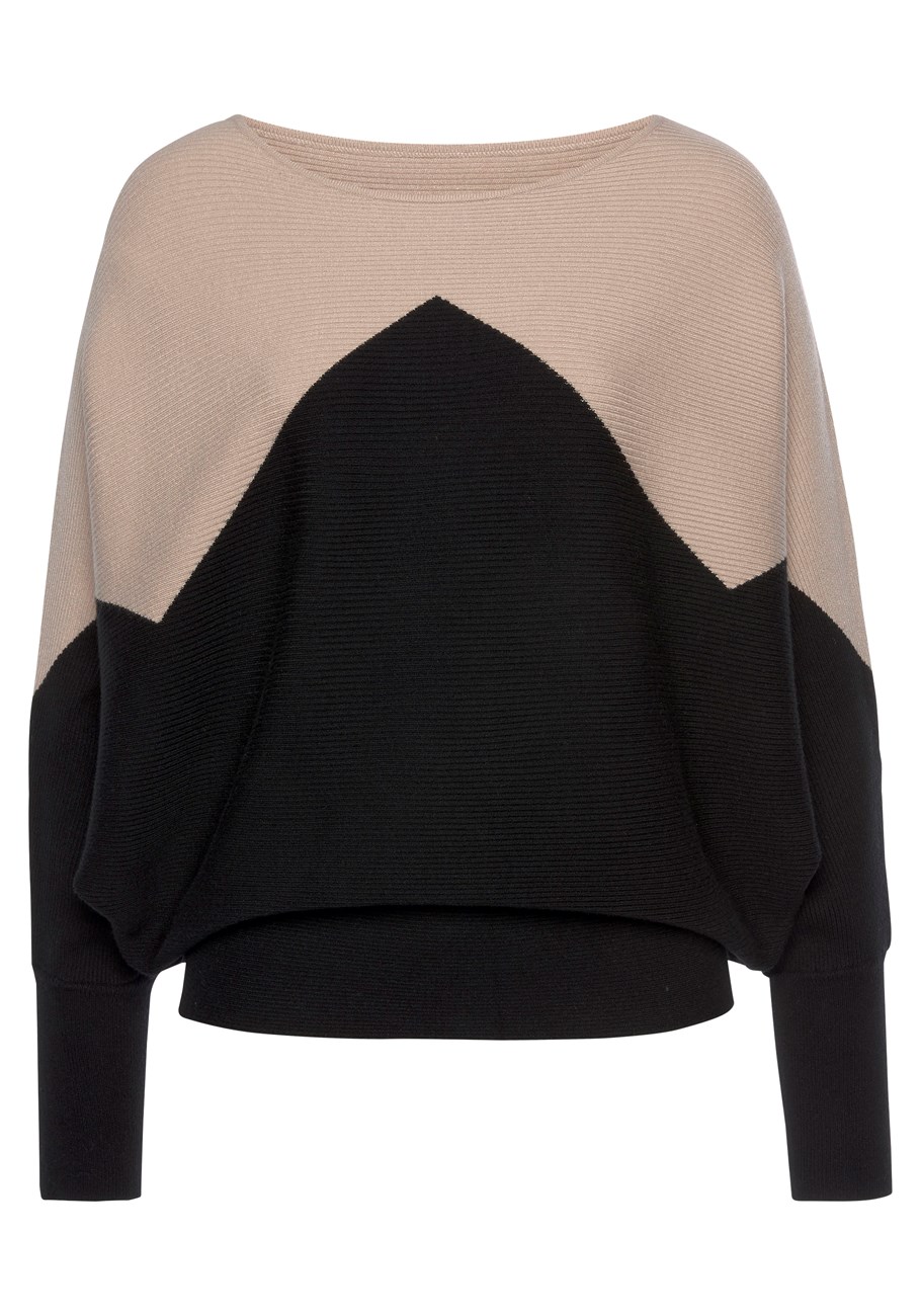 color block ribbed knit sweater 3 color block ribbed knit sweater