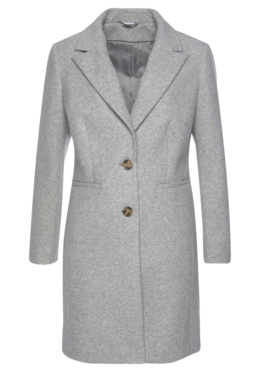 Long Button Up Coat - LASCANA